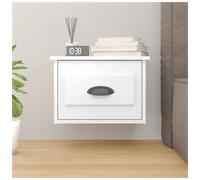 Wall-mounted bedside cabinet High Gloss White 41.5x36x28cm Engineered Wood Slim