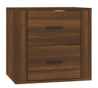 Vidaxl Wall-mounted Bedside Cabinet Brown Oak 50X36X47 Cm, Brown