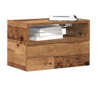 Wall-mounted bedside cabinet Old Wood 45x26x28.5cm Engineered wood FloatingDraw