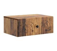 Wall-Mounted Bedside Cabinet Old Wood Engineered Wood 49x34.5x20cm Slim 1 Drawer