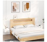 Wall-mounted bedside cabinet set of 2pc 35x35x20cm white engineered wood storage