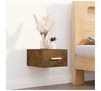 Wall-mounted Bedside Cabinet Smoked Oak 35x35x20 cm Engineered Wood Drawer Slim