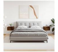 Wall-mounted Bedside Cabinet Smoked Oak 35x35x20cm Engineered Wood Floating Slim