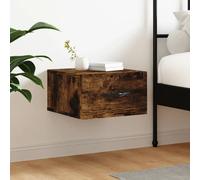 Wall-mounted Bedside Cabinet Smoked Oak 35x35x20cm Engineered Wood Floating Unit