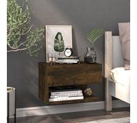 Wall-mounted Bedside Cabinet Smoked Oak 46 x 29.5 x 30 cm Engineered Wood Slim -