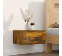 (Smoked oak, 1 x Bedside cabinet) vidaXL 1/2x Wall-mounted Bedside Cabinet Floating Bedside Unit Multi Colours