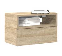 Wall-mounted bedside cabinet Sonoma Oak 45x26x28.5cm Engineered-wood floating XL