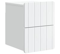 Wall-Mounted Bedside Cabinet White 33 x 34.5 x 43 cm Engineered Wood Drawer Slim