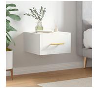 Wall-mounted bedside cabinet White 35x35x20 cm Engineered wood Floating shelf UK