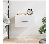 Wall-mounted bedside cabinet white 35x35x20cm engineered wood floating wallshelf