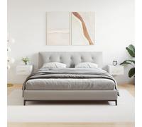 Wall-mounted Bedside Cabinet White Engineered Wood 35x35x20 cm Floating Slim 2pc