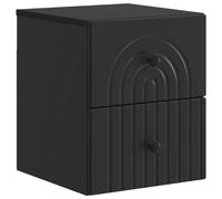 Wall-Mounted Bedside Cabinet 33x34.5x40cm Engineered Wooden Smoked Oak 4-Drawer