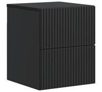 vidaXL Wall-Mounted Bedside Cabinet Black 33 x 34.5 x 40 cm