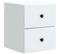 Wall-Mounted Bedside Cabinet with Drawer Engineered Wood Night Storage vidaXL