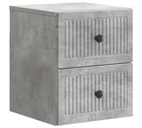 Wall-Mounted Bedside Cabinet with Drawer Engineered Wood Storage Indoor vidaXL