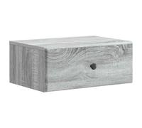 Bedside cabinet wall-mounted 2pcs Concrete Grey 49x34.5x20cm Engineered wood set