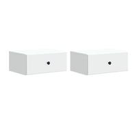 Wall-Mounted Bedside Cabinet with Drawer Engineered Wood Table Compact vidaXL