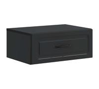 vidaXL Wall-Mounted Bedside Cabinet Black 49 x 34.5 x 20 cm