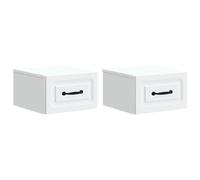 vidaXL Wall-Mounted Bedside Cabinet 2 pcs Grey Sonoma Engineered Wood