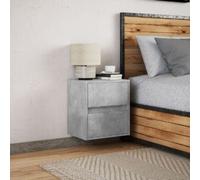 Wall-Mounted Bedside Cabinet With LED Light Storage Nightstand Bedroom Furniture