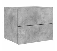 Wall-Mounted Bedside Cabinet with LED Lights Side Table Engineered Wood vidaXL