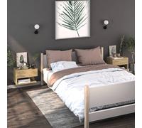 Wall-mounted Bedside Cabinets 2 pcs Sonoma Oak