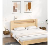 Wall-mounted bedside cabinets 2pcs Floating Smoked Oak 35x35x20cm Eng Wood Set