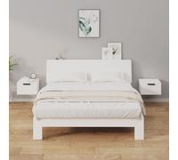 Wall-Mounted Bedside Cabinets Bedroom Floating Nightstand Wall Cabinet vidaXL