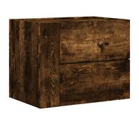 (concrete grey, 2 pcs) vidaXL Wall-mounted Bedside Cabinet Floating Bed Table Side Cabinet Smoked Oak