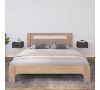 Wall-mounted bedside cabinets Grey Solid Pinewood 40x29.5x22 cm Floating 2pcs.