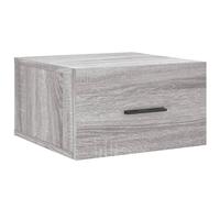 (concrete grey, 1 pcs) vidaXL Wall-mounted Bedside Cabinet Floating Storage Cabinet Nightstand White