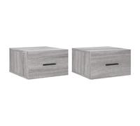 vidaXL Bedside Cabinet with Drawer 2 pcs Artisan oak 35 x 35 x 20 cm