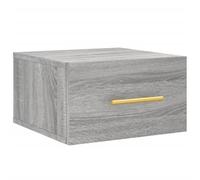 Wall-mounted bedside cabinet Floating Concrete Grey 35x35x20cm Engineered Wood.