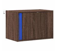 Wall-mounted Bedside Cabinets with LED Lights Bed Table Side Table vidaXL