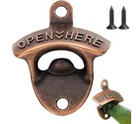 Wall Mounted Beer Bottle Opener,Bottle Opener Wall Mounted,1 Piece with Screws,for Restaurants Home Garden Bar KTV Hotel Accessories