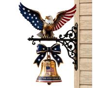 Wall Mounted Bell,1776-2026 Patriotic Flag Eagle Design Commemorative Decor,Welcome Bell - For Home Porch Garden Entryway Entrance Terrace Indoor Celebrations