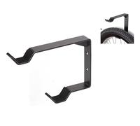 Wall-Mounted Bicycle tire Rack, Easy to Install, can accommodate a Pair of Spare Tires at The Same time, Suitable for garages and Bicycle Repair Areas (Black, 1 Piece)