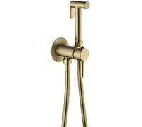 Wall Mounted Bidet Sprayer for Toilet Hot & Cold Handheld Faucet Brushed Gold Cloth Diaper Sprayer Kit Adjustable Pressure Easy Installation