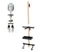 Wall Mounted Bike Helmet Holder - Multifunctional Space Saving Storage Hanger | Cycling Shoe Rack - For Glasses, Shoes, Speedometer for Home, Garage, Living Room,