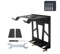 Wall-Mounted Bike Rack: Heavy-Duty on Steel Bicycle Storage Holder for Garage & Indoor, Space-Saving Vertical Parking Stand with Repair Workbench Function, Black(Large)