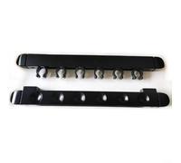 Wall Mounted Billiard Cue Rack, 6 Slot Wooden Holder Organizer for Pool, Snooker Accessory Game Room Storage (black)
