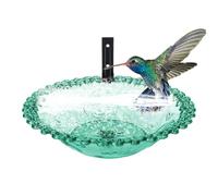 Wall Mounted Bird Water Feeder, 23.5x23.5x14cm Bir-d Bath, Garden Bi-rd Bat-h, Wa-ll Water Ba-th, W-all-mounted Transparent BirdB-ath, Fence BirdFeeder Tray, Hangable Basin