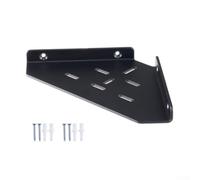 Wall Mounted Black Acrylic Corner Shelf For Home Decor And Bathroom Storage With 30 Lb Capacity Easy Install In Living Room Office Or Dorm 6 Inch Size(one pack)