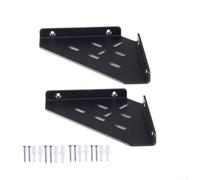 Wall Mounted Black Acrylic Corner Shelf For Home Decor And Bathroom Storage With 30 Lb Capacity Easy Install In Living Room Office Or Dorm 6 Inch Size(two pack)