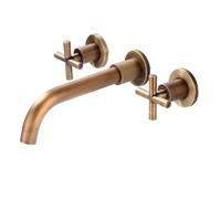 Wall Mounted Black Bathtub Faucet - 3-Piece Dual Handle Mixer Tap for Bathroom Sink Stylish Basin Tap Modern Design Premium Quality Easy Installation