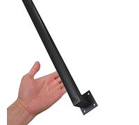 Wall-Mounted Black Iron Railing Kit for Indoor & Outdoor Use 480cm Length Durable Square Metal Support Bars Wrought Iron Design for Safety & Style