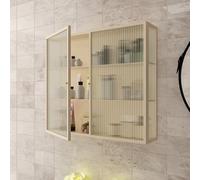 Wall Mounted Black Metal Kitchen Medicine Cabinet with Glass Door 3 Shelves Perfect for Bathroom and Kitchen Storage Solutions.