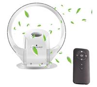 Wall Mounted Bladeless Oscillating Fan Waterproof Portable with Remote Timer for Office Bedroom