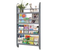 Wall Mounted Bookcase Display Bookshelf Storage Unit Rack