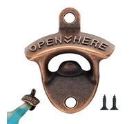 Wall Mounted Bottle Opener, Bottle Opener Wall Mounted, with Screws Beer Bottle Openers for Home Kitchens Bar